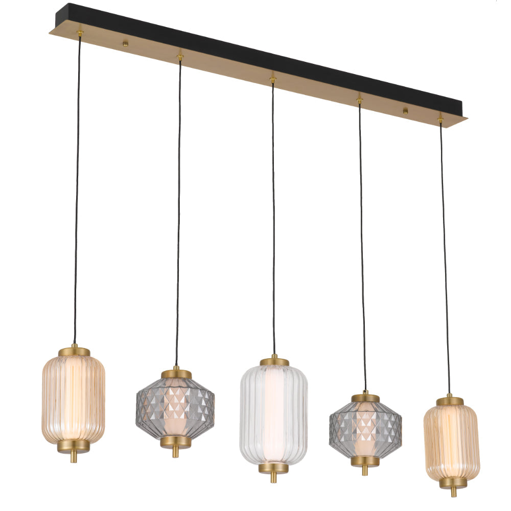 Torso 5 Light Bar Pendant Brass - TORSO PE5B-BRS