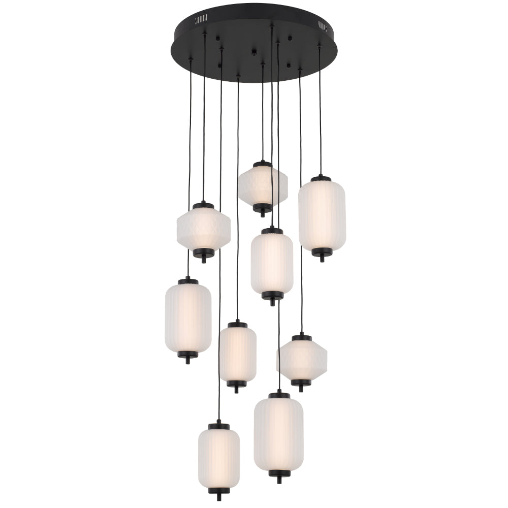 Torso 9 Light Pendant Black - TORSO PE9-BK