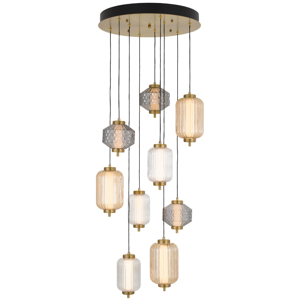 Torso 9 Light Pendant Brass - TORSO PE9-BRS