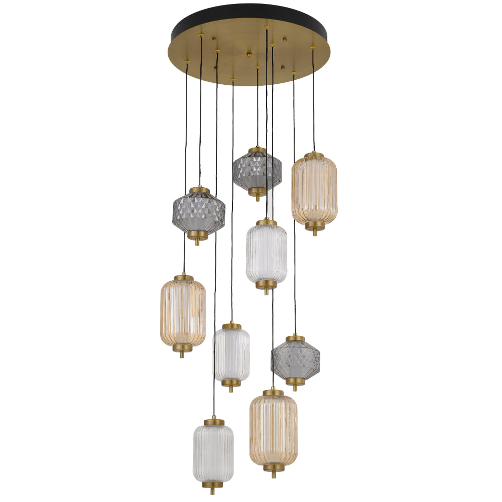 Torso 9 Light Pendant Brass - TORSO PE9-BRS