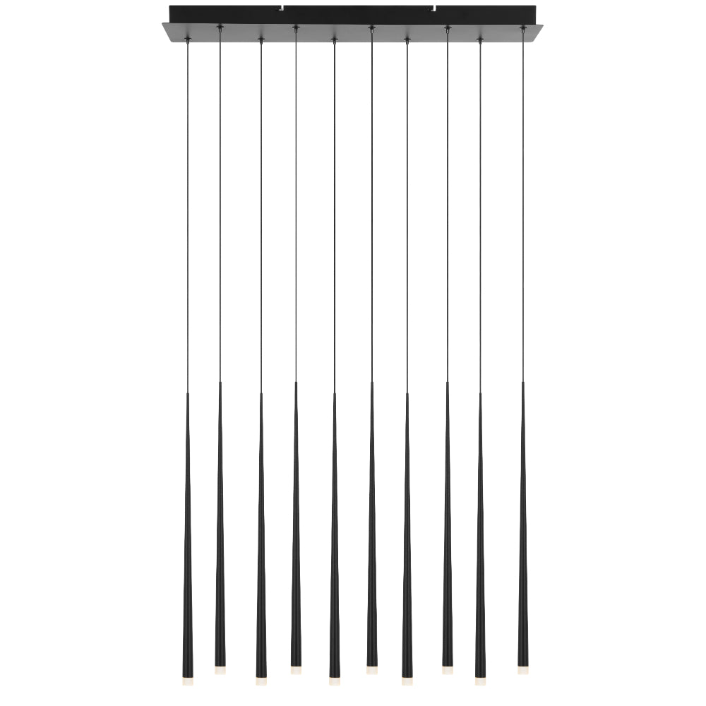Trina LED 10 Light Pendant 22W 300K Black - TRINA PE10B-BK