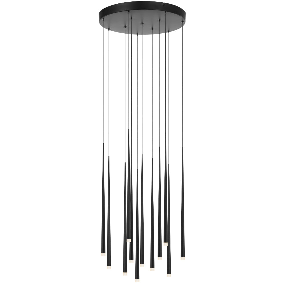 Trina LED 12 Light Pendant 26W 300K Black - TRINA PE12-BK