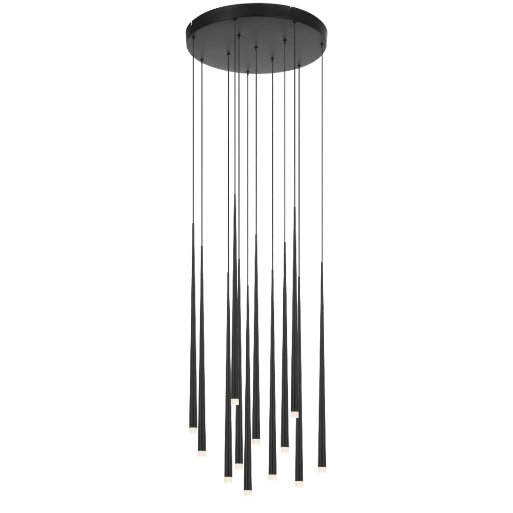 Trina LED 12 Light Pendant 26W 300K Black - TRINA PE12-BK