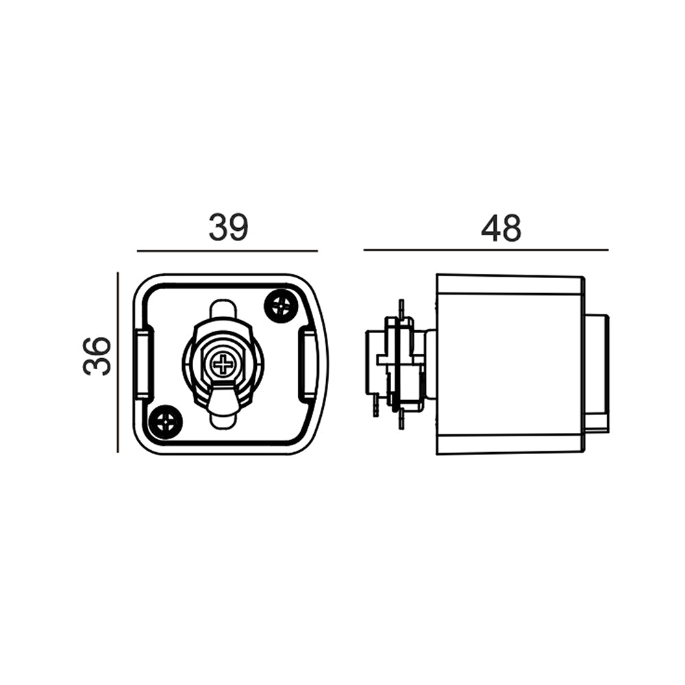 Buy Single Circuit Tracks & Accessories Australia Single Circuit Tracks & Accessorie 3 Wire L39mm Black Aluminium - TRK1BLADAP2