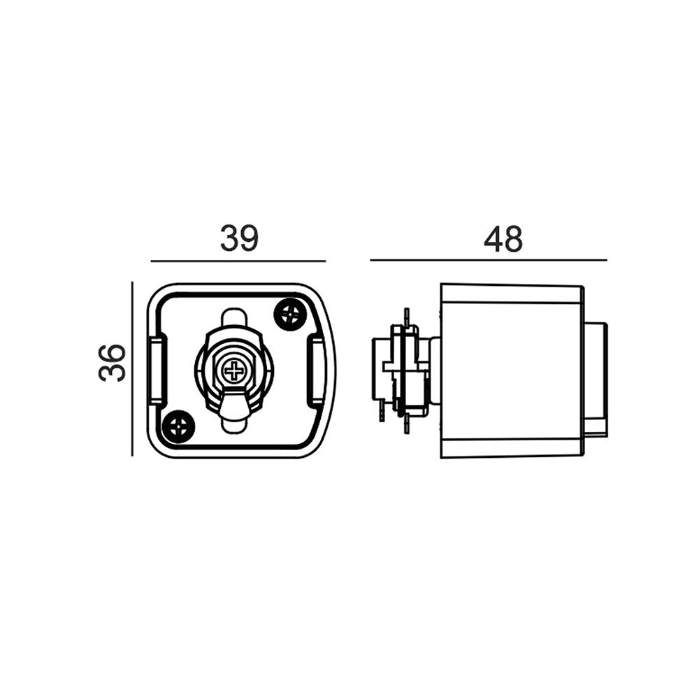 Buy Single Circuit Tracks & Accessories Australia Single Circuit Tracks & Accessorie 3 Wire L84.4mm White Aluminium - TRK1WHADAP1