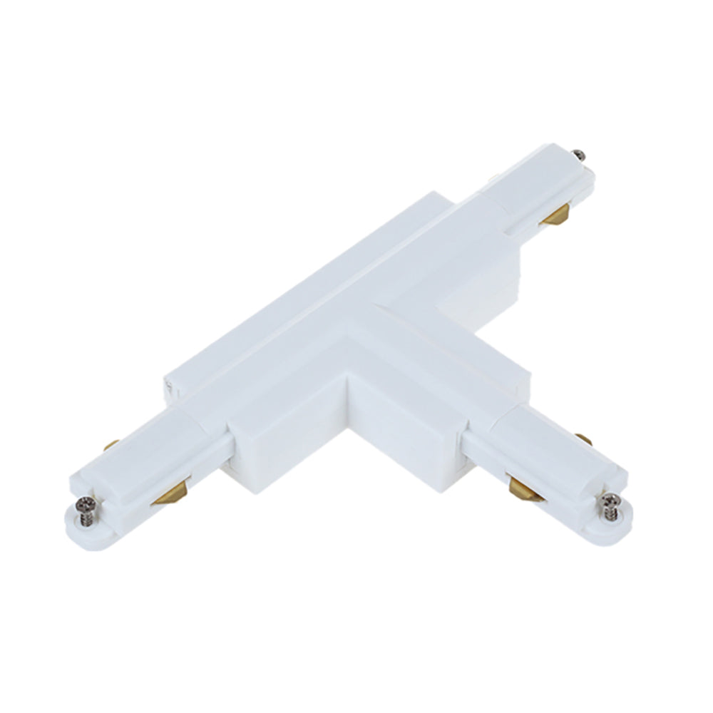 Buy Single Circuit Tracks & Accessories Australia Single Circuit Tracks & Accessorie Left1 3 Wire White Aluminium - TRK1WHCON4L1