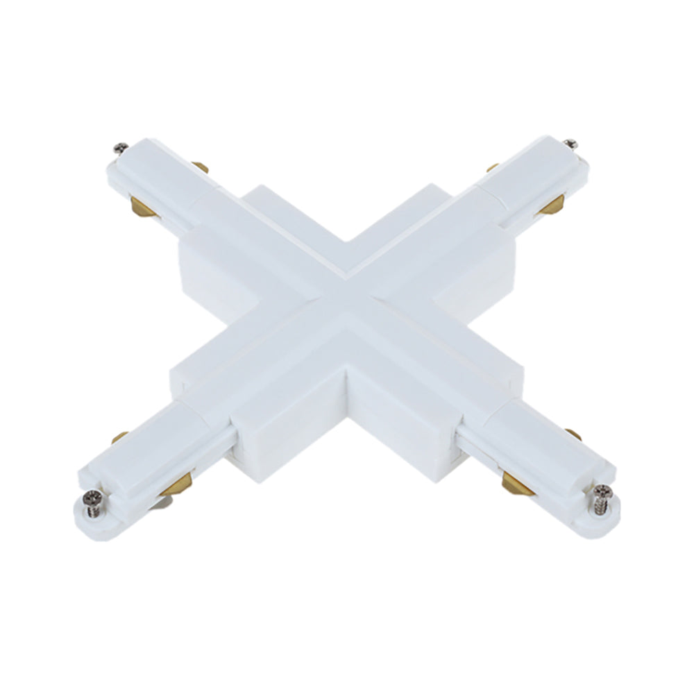 Buy Single Circuit Tracks & Accessories Australia Single Circuit Tracks & Accessorie Piece Connector 3 Wire White Aluminium - TRK1WHCON5