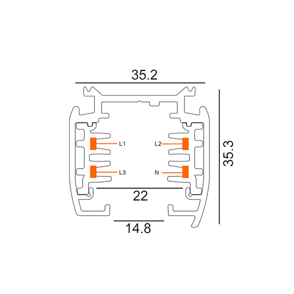 Buy Three Circuit Tracks & Accessories Australia Track 3 Circuit 4 Wire 1M White - TRK3WH1M