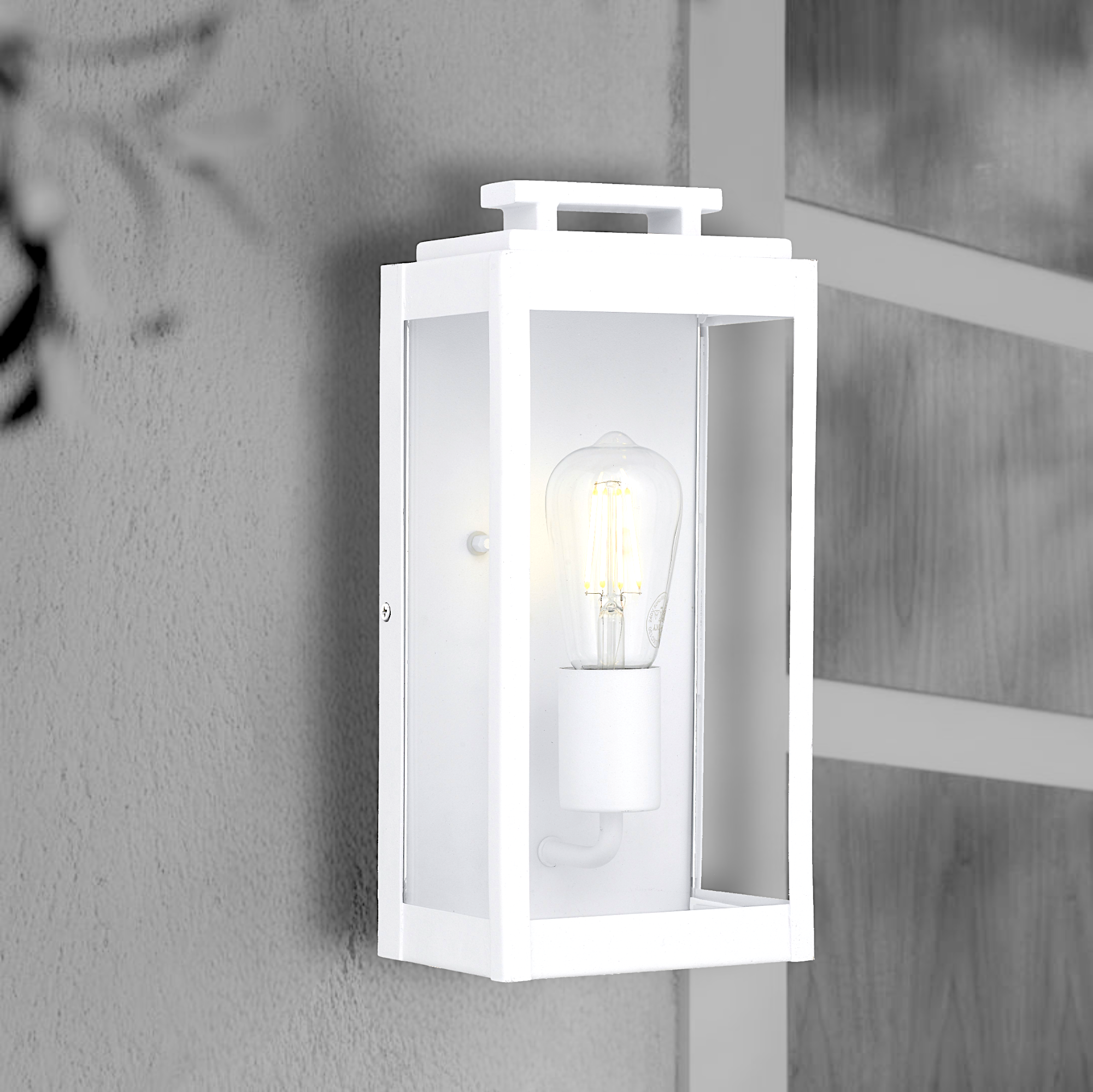 Truman Single Exterior Wall Light White- TRUMAN EX1-WH