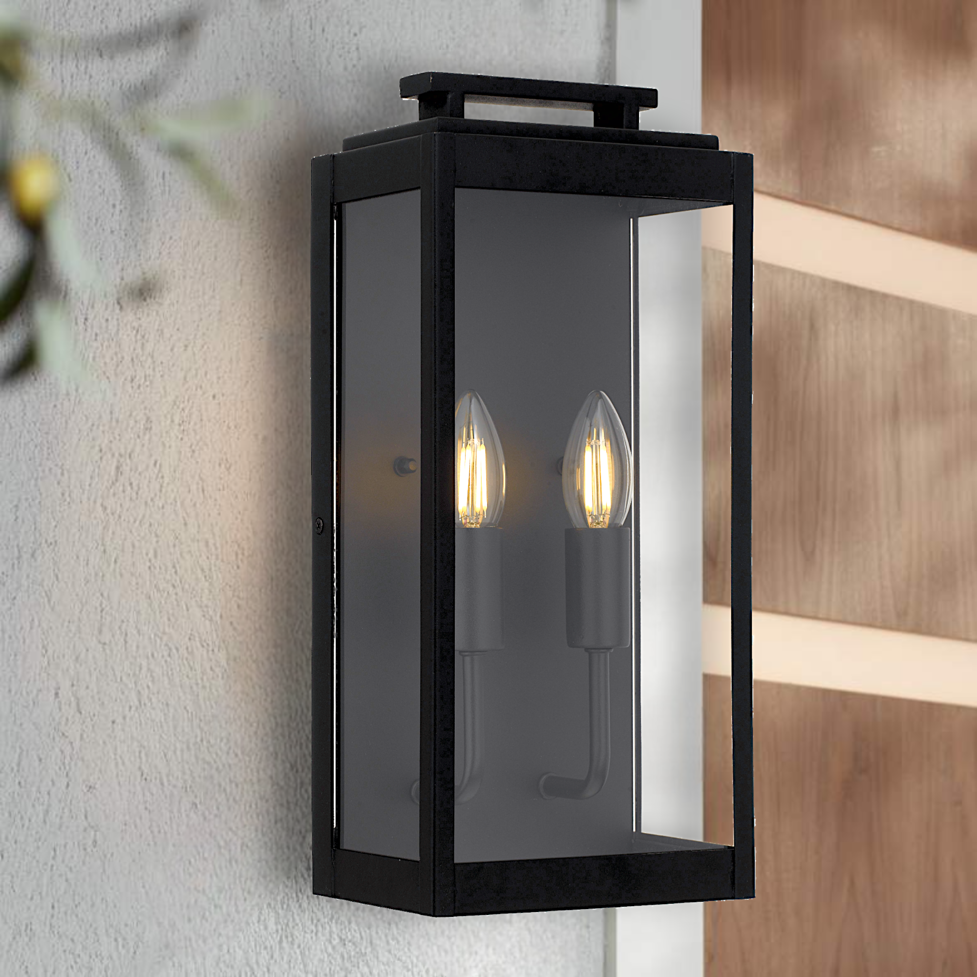 Truman Double Exterior Wall Light Black - TRUMAN EX2-BK