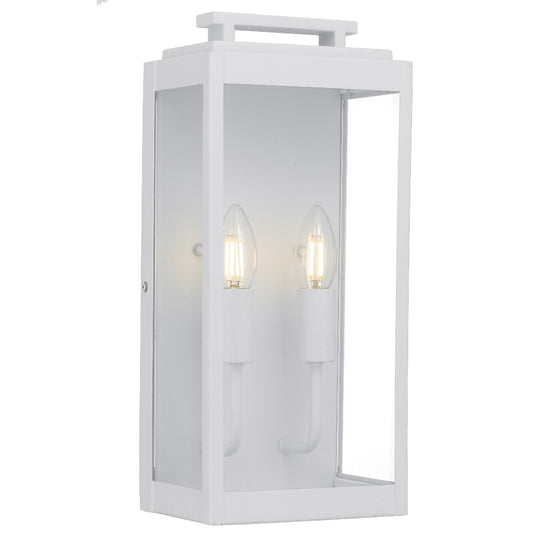 Truman Double Exterior Wall Light White - TRUMAN EX2-WH