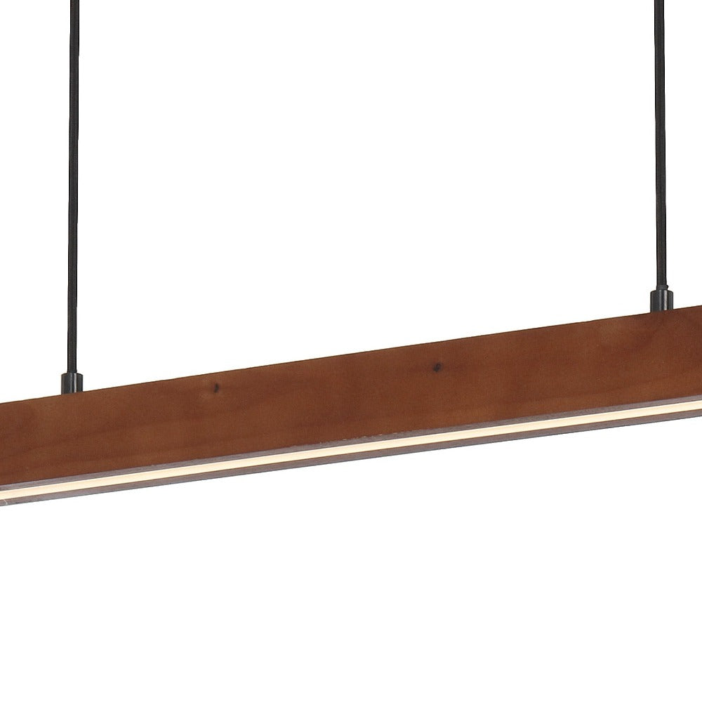 TRUSO LED Pendant Black / Walnut Iron / Wood 3CCT - TRUSO PE150-BKWL