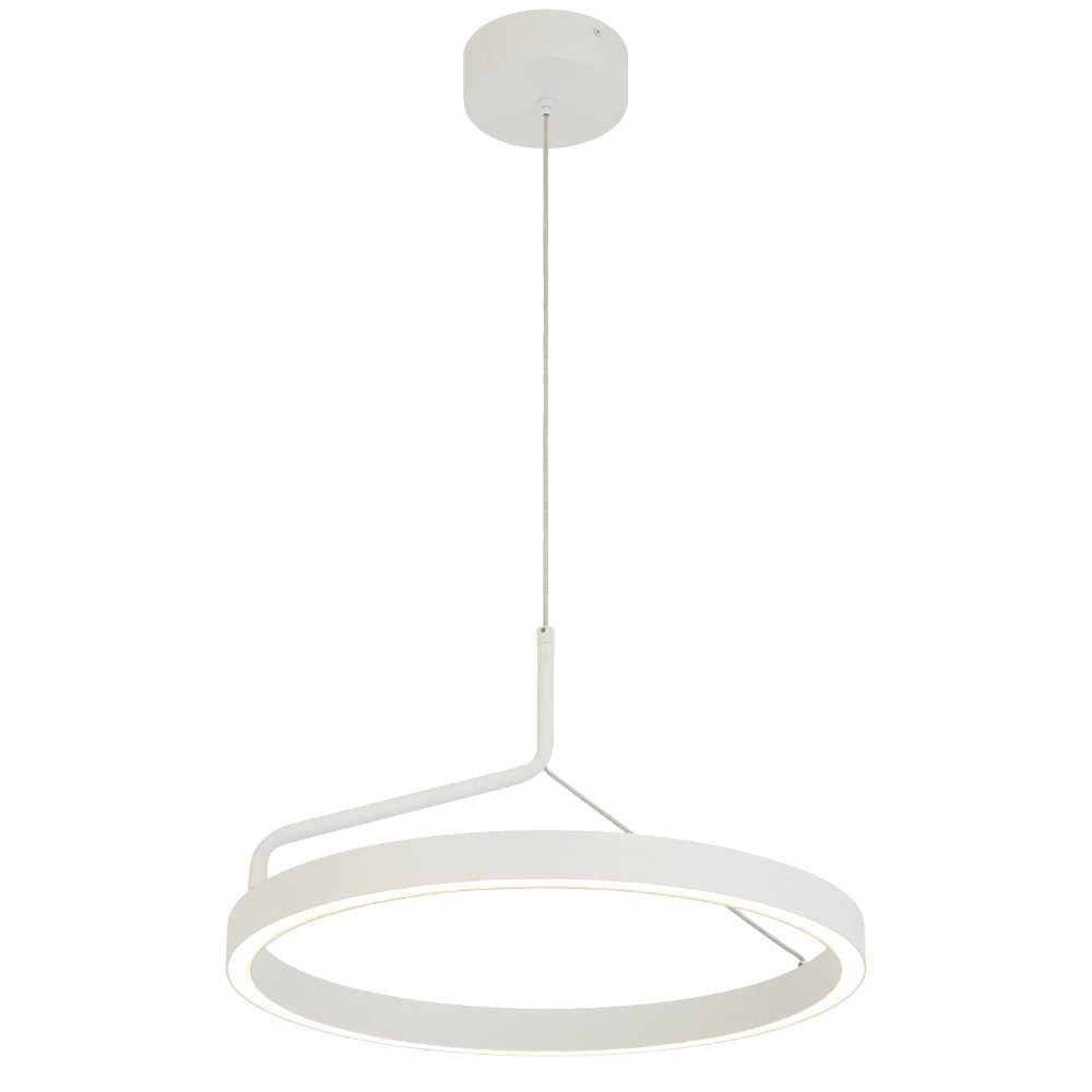 Truvon 400mm LED Pendant 20W Tri Colour White - TRUVON PE40-WH