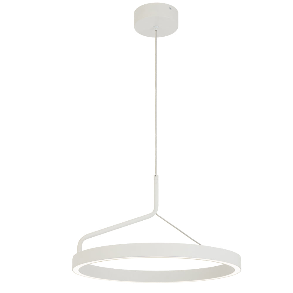 Truvon 400mm LED Pendant 20W Tri Colour White - TRUVON PE40-WH