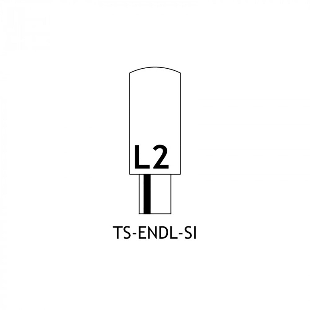 TS Series End Track Feed (Right Neutral) Silver - TS-ENDR-SI