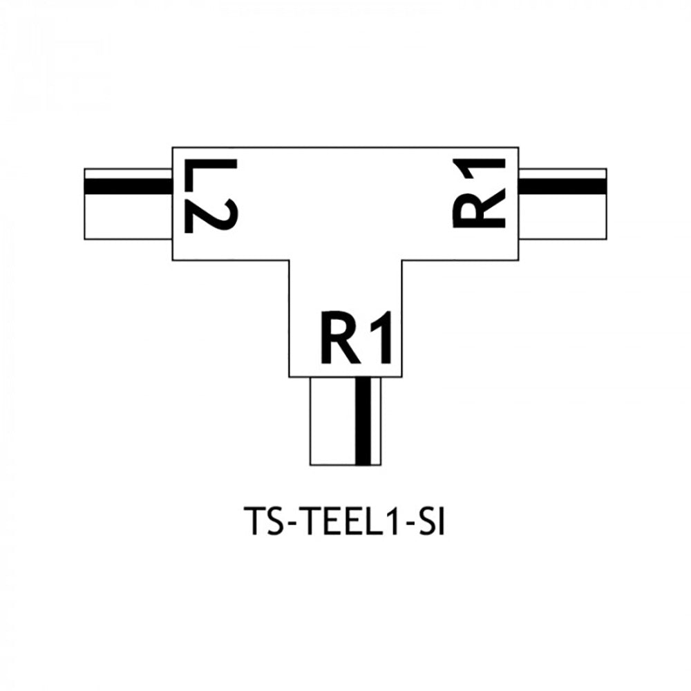 Buy Three Circuit Tracks & Accessories Australia TS Series Tee Track Joiner (Left Neutral-1st Type) Silver - TS-TEEL1-SI