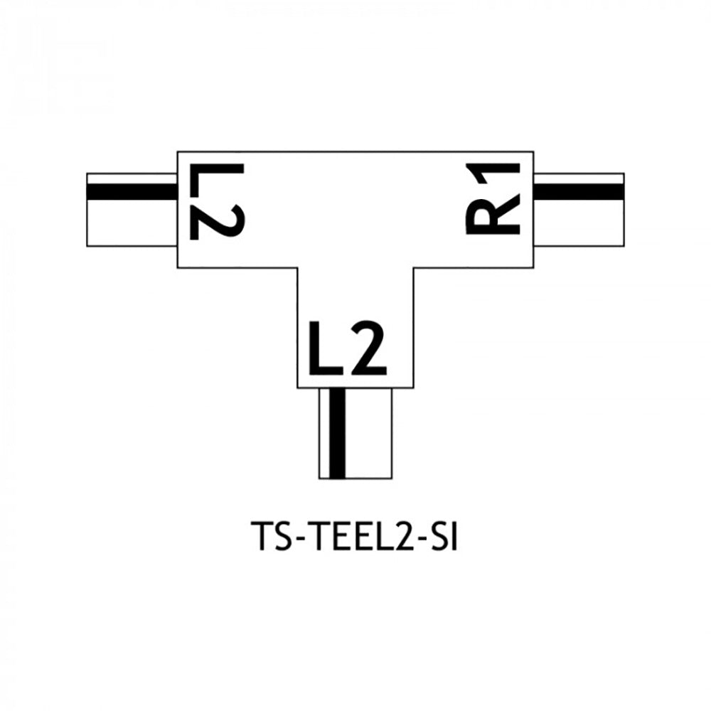TS Series Tee Track Joiner (Left Neutral-2nd Type) Silver - TS-TEEL2-SI