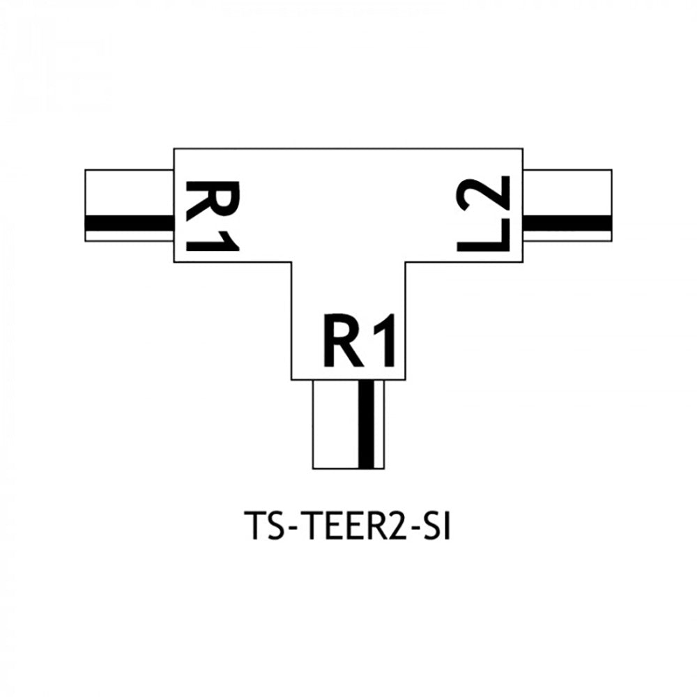 Buy Three Circuit Tracks & Accessories Australia TS Series Tee Track Joiner (Right Neutral Type 2) - TS-TEER2-SI