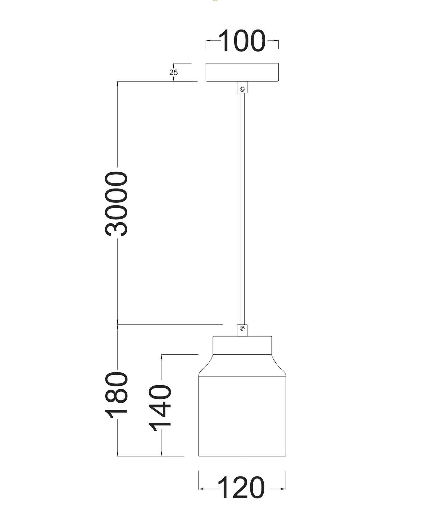 Tufo Interior Jar Pendant Light White & Gold - TUFO1