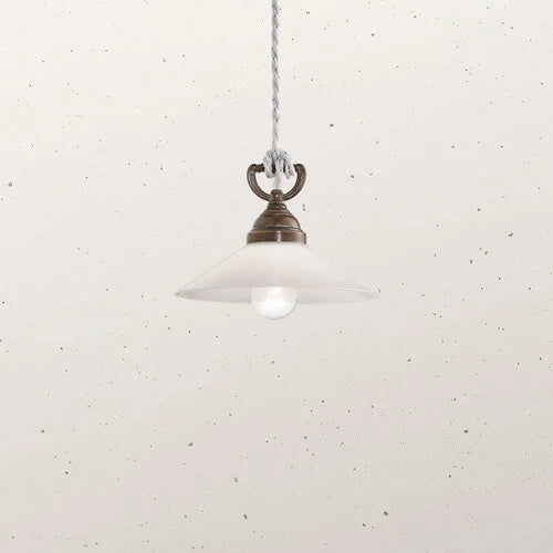 Tabia Small Pendant Light Pre Aged & White - IL.212.07.OV