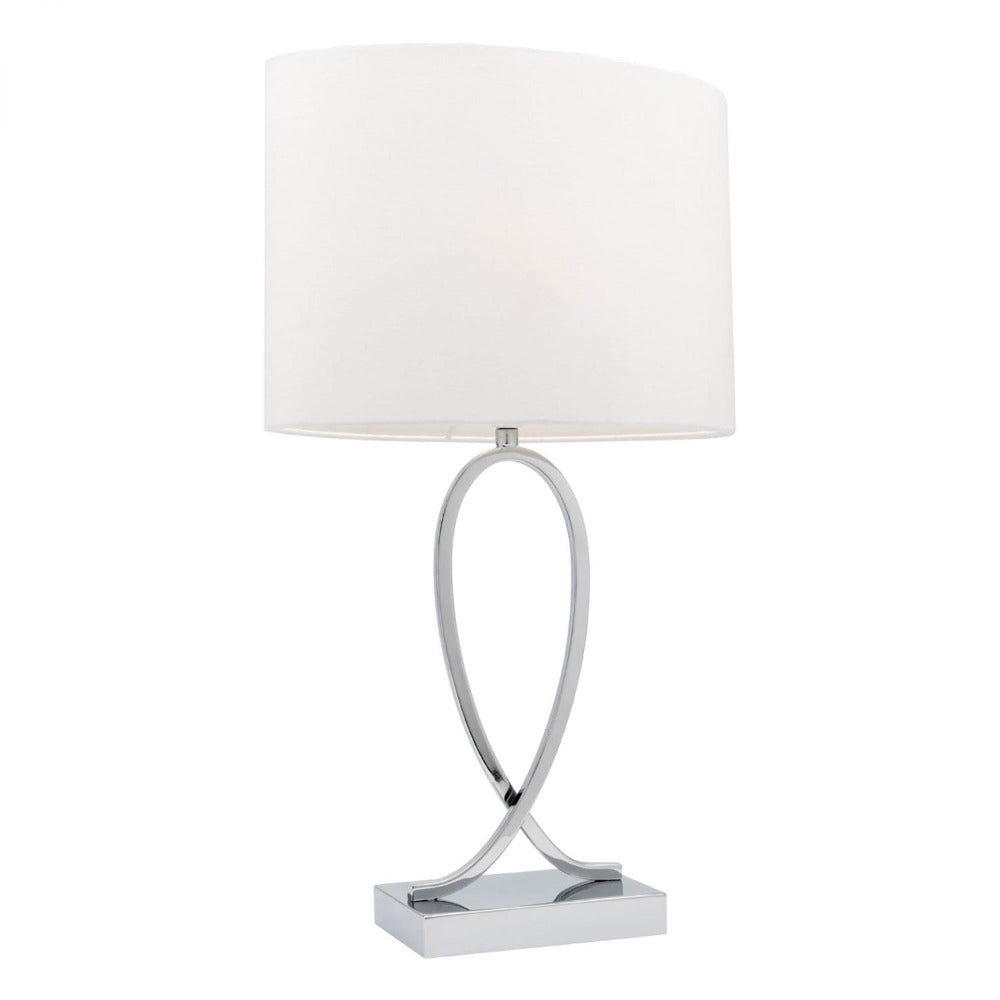 Campbell Large Table Lamp White Metal - A28711