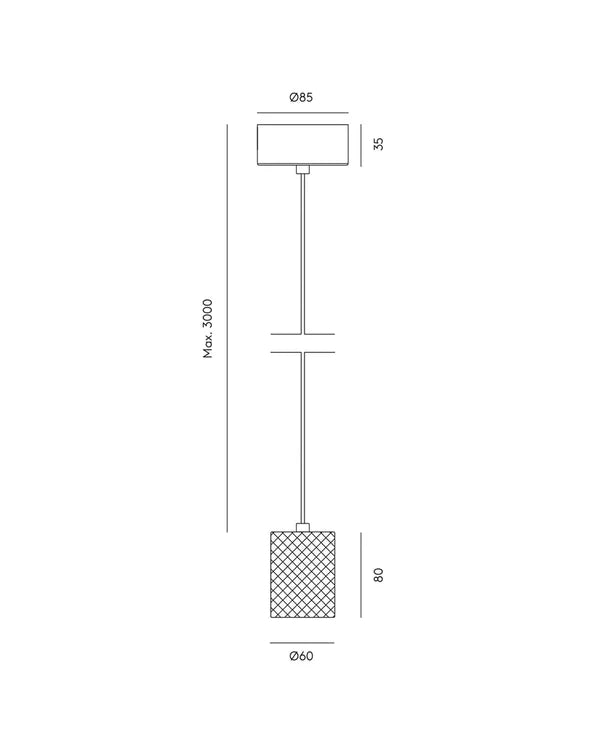 Tera LED Pendant Light 8W 2700k Matte Brass - ARO.C1260/ORO