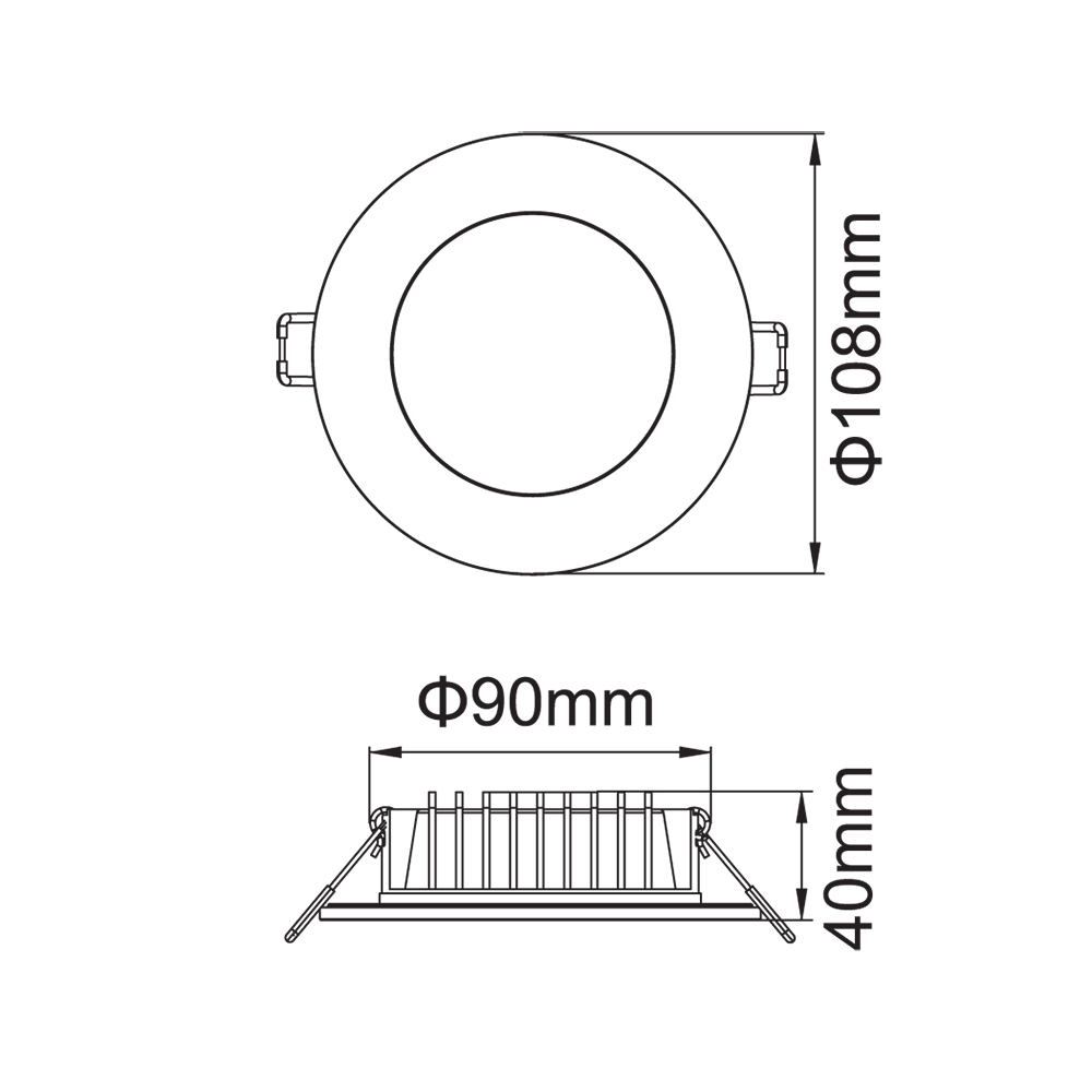 Buy Recessed LED Downlights Australia TriValite Pro Recessed LED Downlight White Polycarbonate 3CCT - 171015