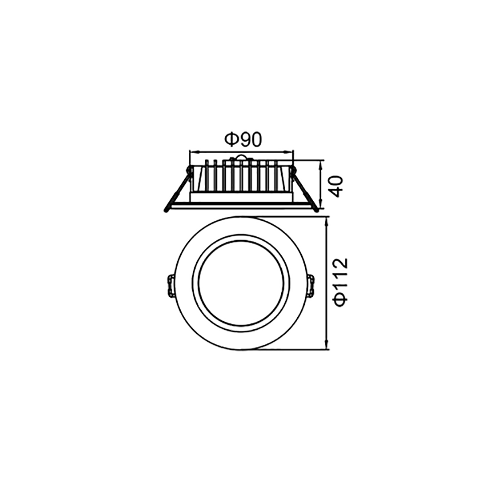 Buy Recessed LED Downlights Australia TriValite Recessed LED Downlight Black Polycarbonate 3CCT -172084BK