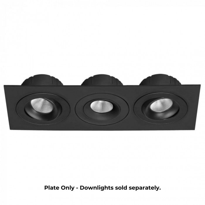 Downlight Frame 3 lights Black - LDL-PLATE3-BL