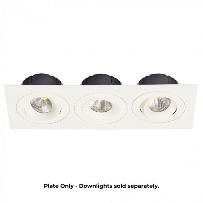 Downlight Frame 3 lights White - LDL-PLATE3-WH