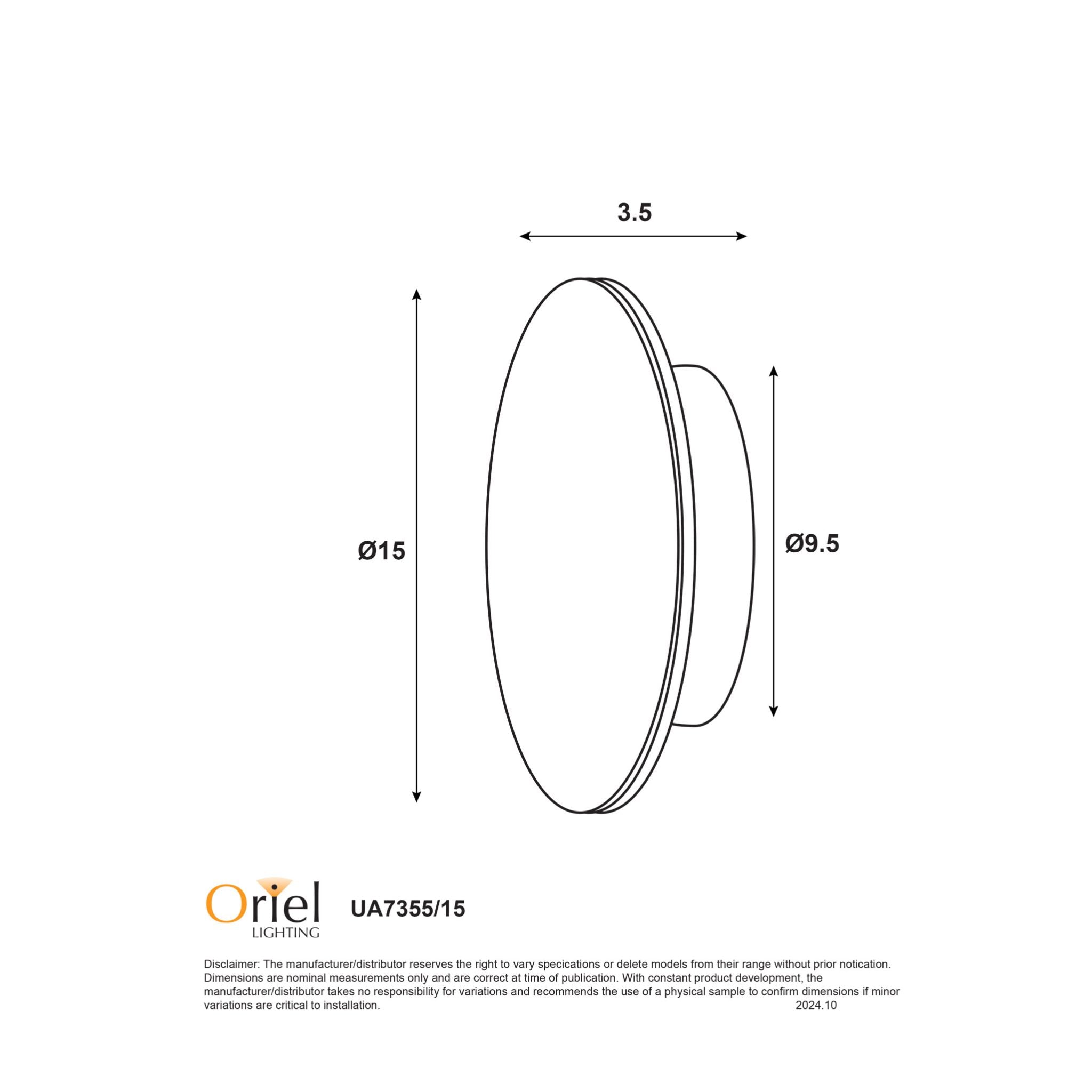 Circo Small LED Wall Light 6W TRI Colour Black - UA7355/15BK