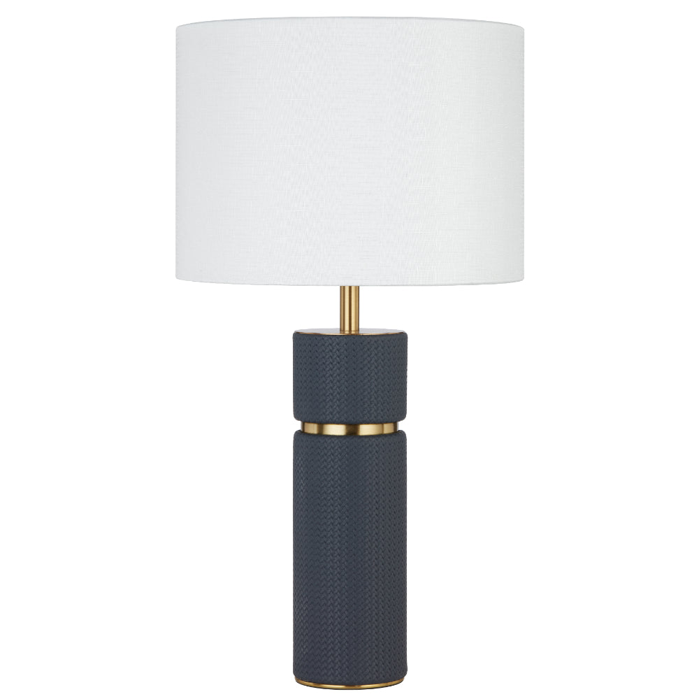 Valda Table Lamp Blue, Antique Gold & Ivory - VALDA TL-BLIV