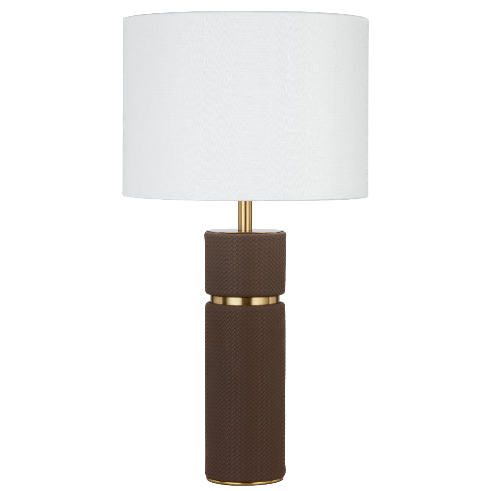 Valda Table Lamp Brown, Antique Gold & Ivory - VALDA TL-BRWIV