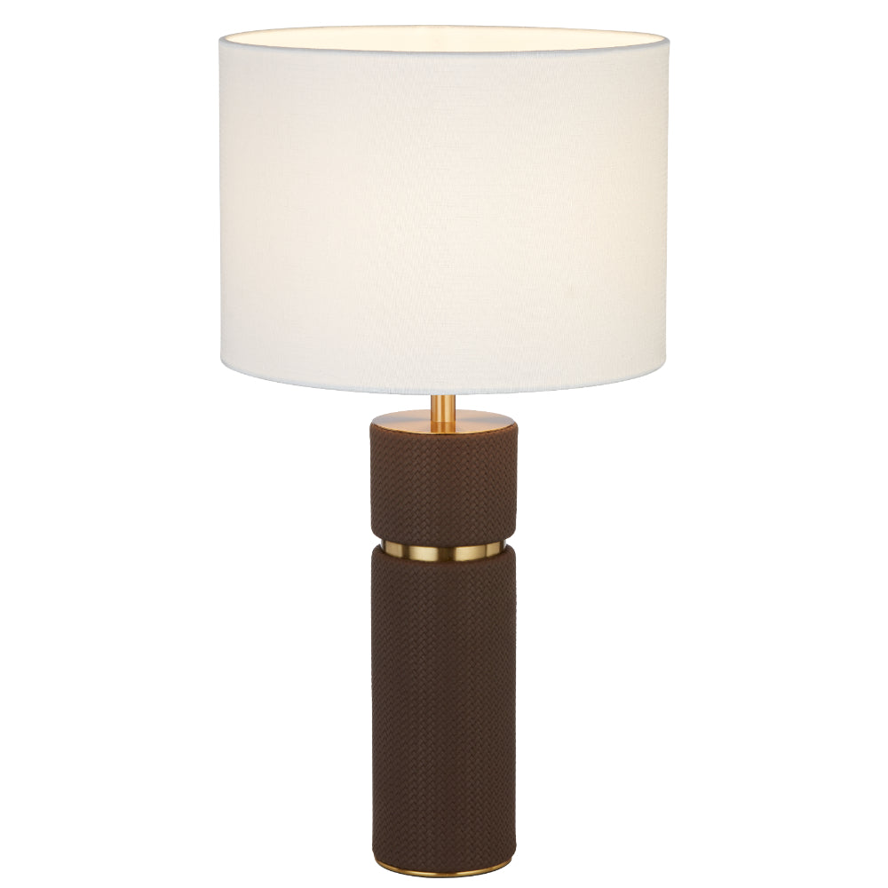 Valda Table Lamp Brown, Antique Gold & Ivory - VALDA TL-BRWIV