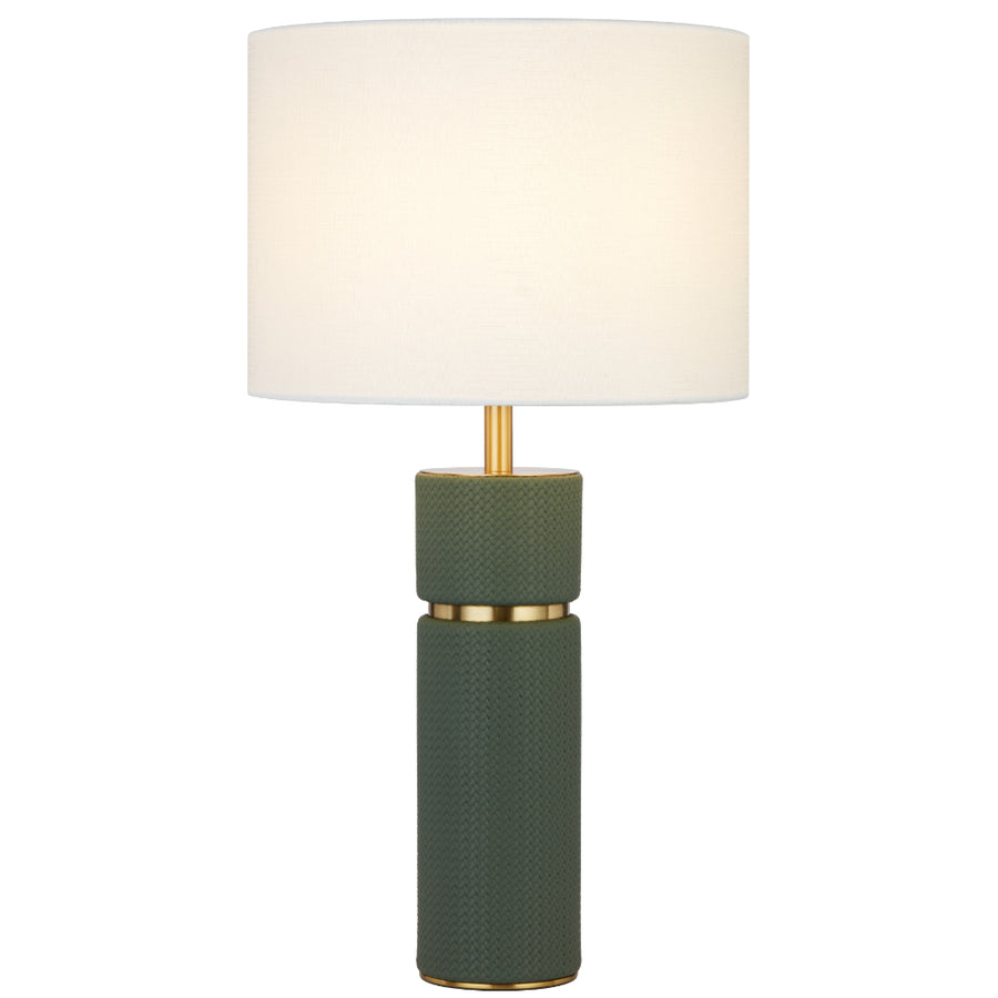 Valda Table Lamp Green, Antique Gold & Ivory - VALDA TL-GNIV