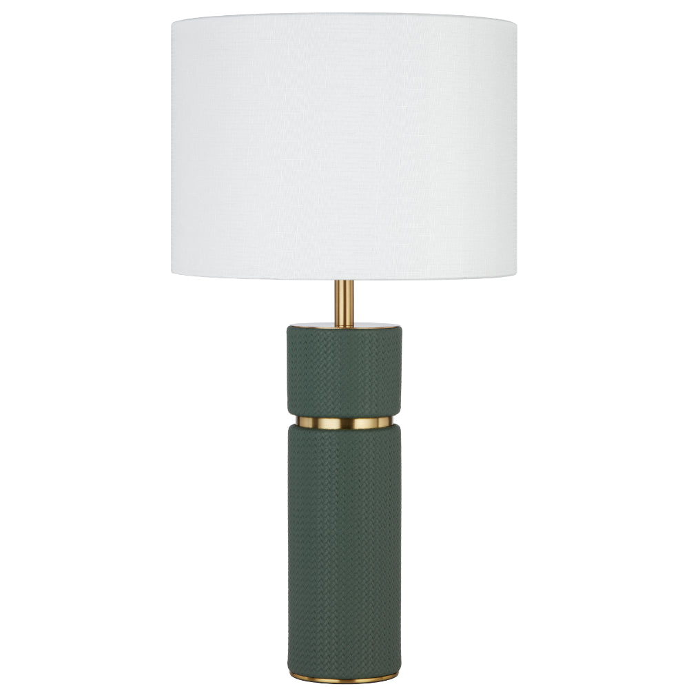Valda Table Lamp Green, Antique Gold & Ivory - VALDA TL-GNIV