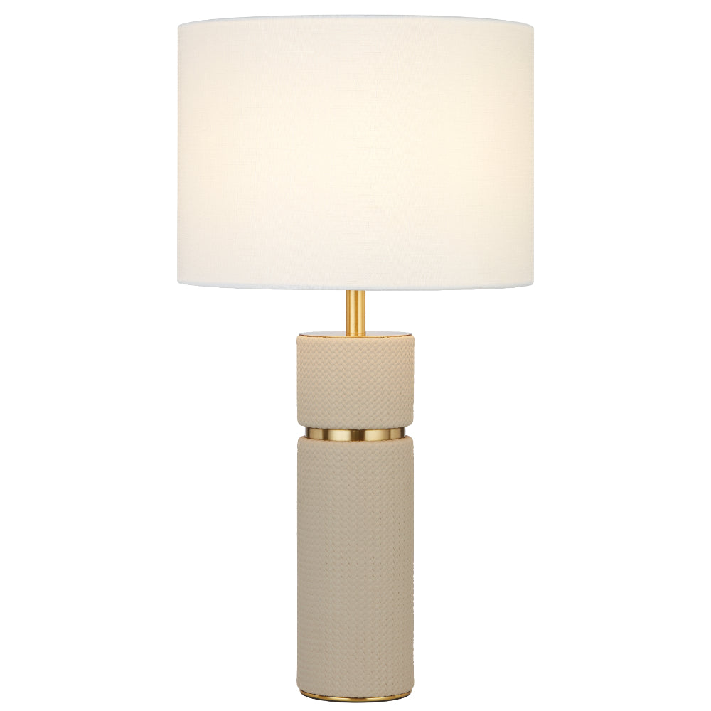 Valda Table Lamp Taupe, Antique Gold & Ivory - VALDA TL-TPIV