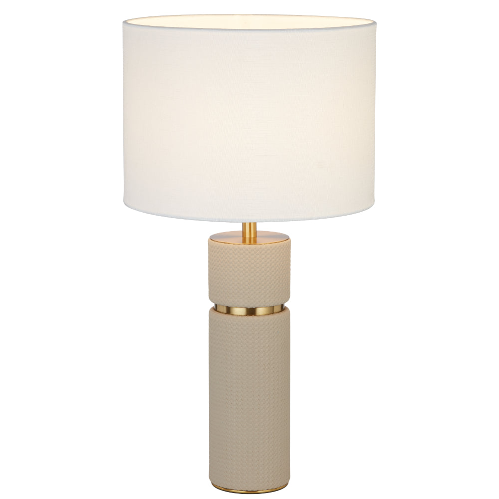 Valda Table Lamp Taupe, Antique Gold & Ivory - VALDA TL-TPIV