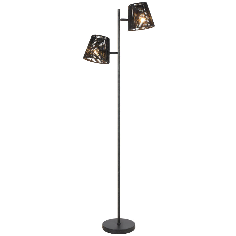 Valora Floor Lamp Gun Metal & Black - VALORA FL2-GMBK