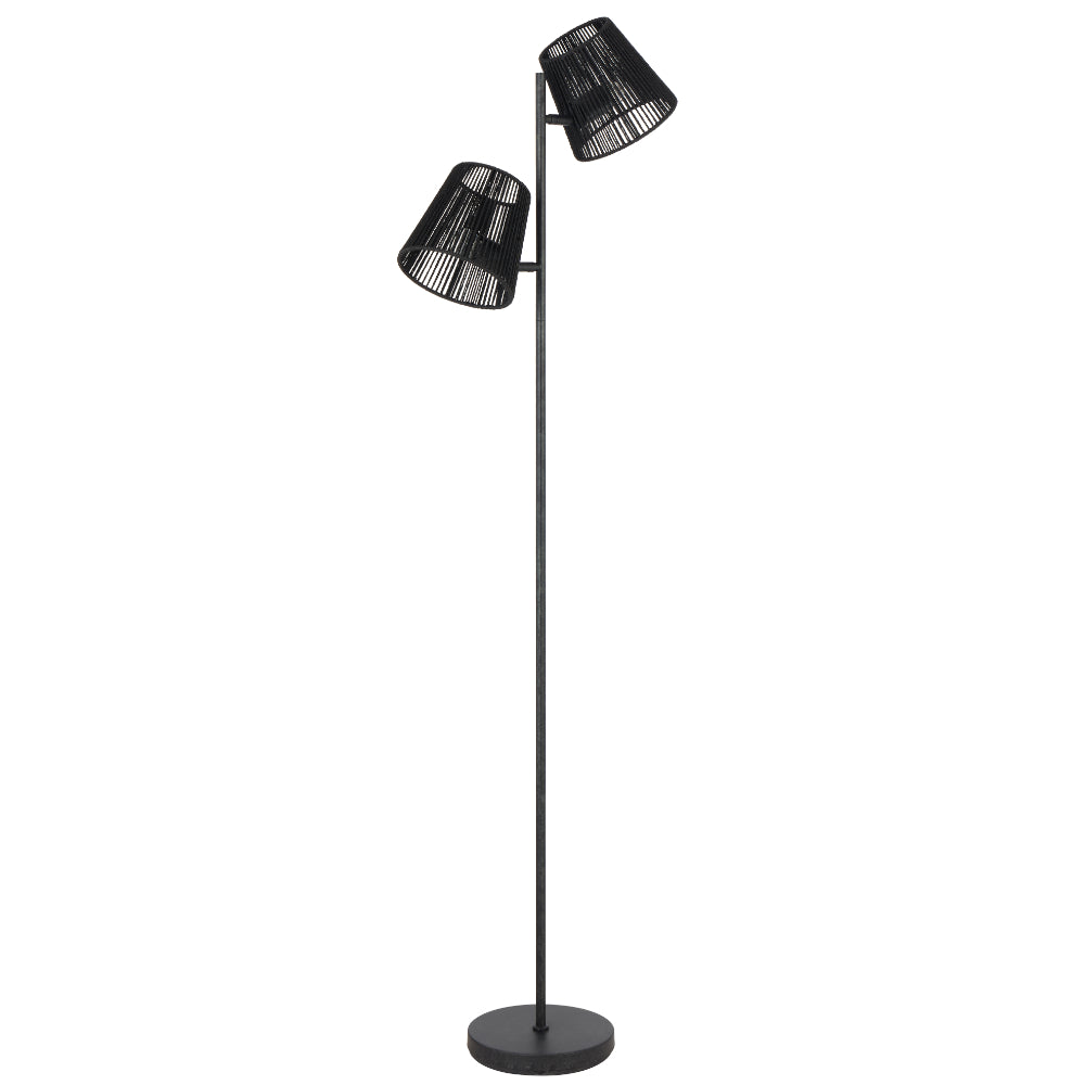 Valora Floor Lamp Gun Metal & Black - VALORA FL2-GMBK