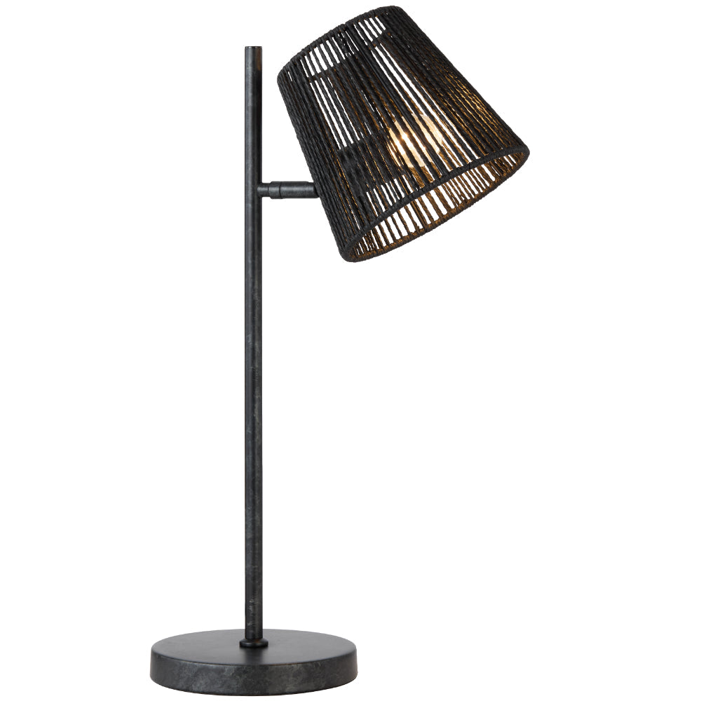 Valora Table Lamp Gun Metal & Black - VALORA TL-GMBK