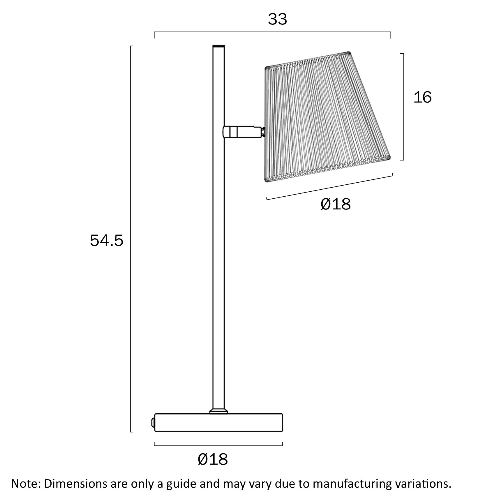 Valora Table Lamp Gun Metal & Black - VALORA TL-GMBK