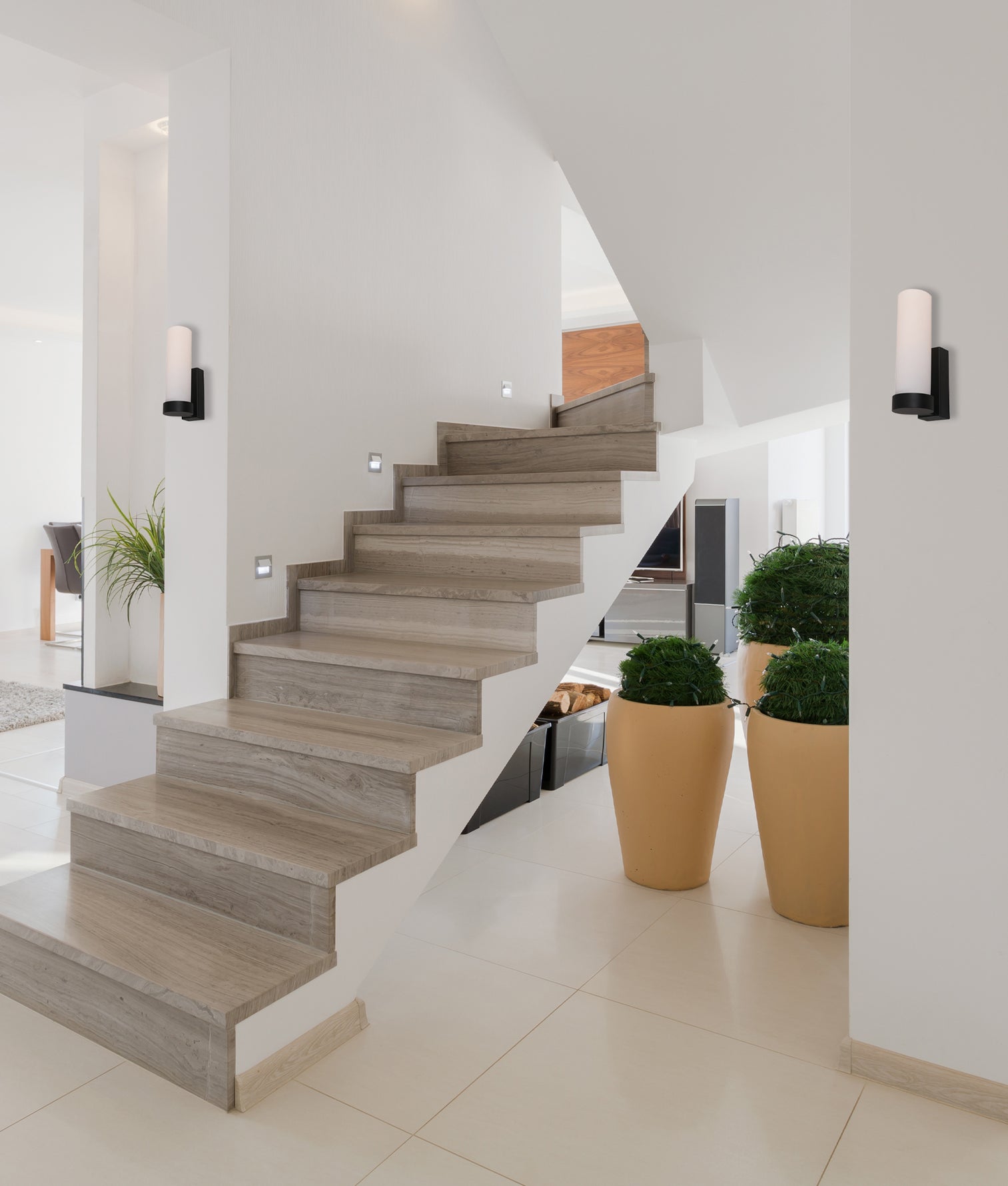 Vara Wall Light Black & Opal - VARA5