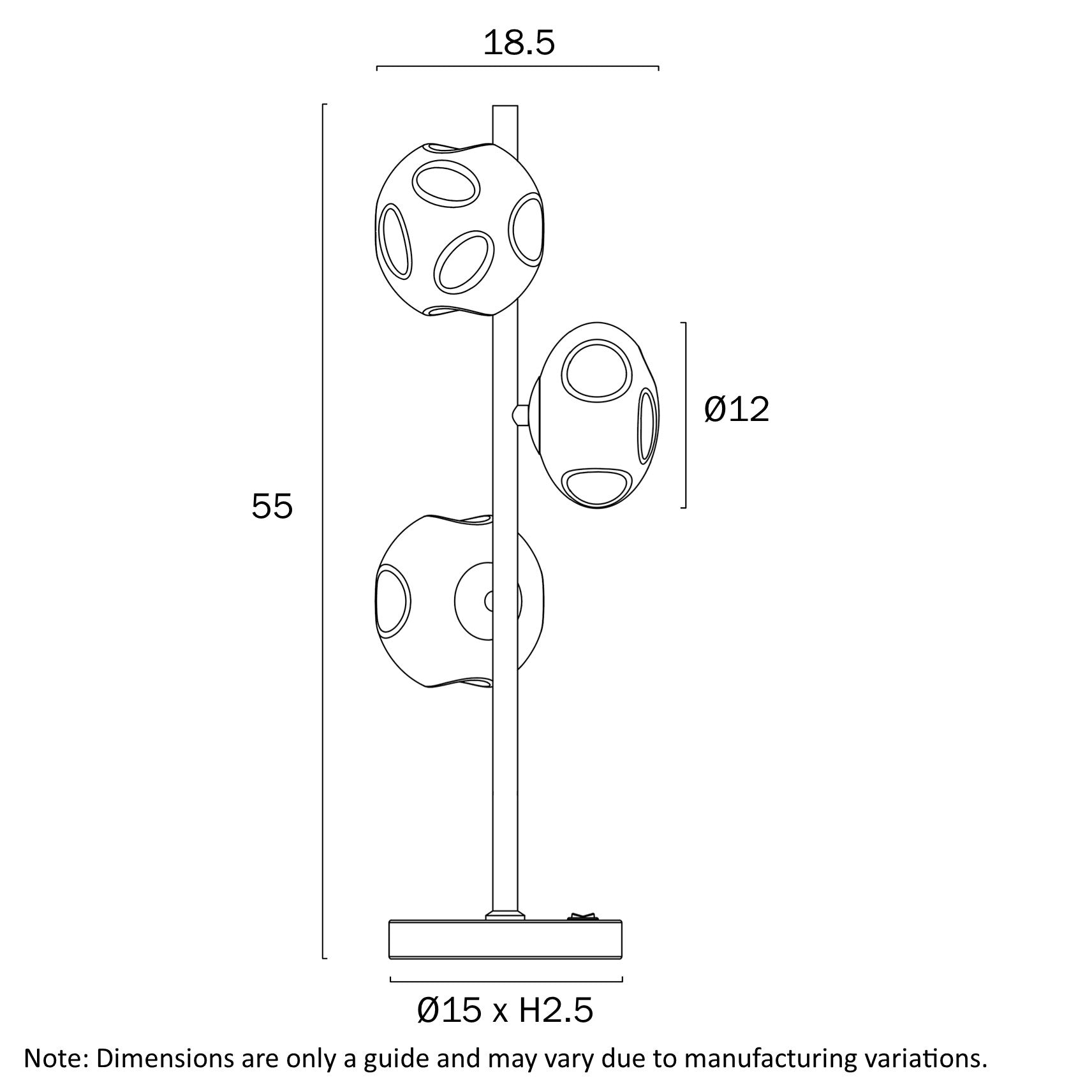 Varlin Table Lamp Black - VARLIN TL3-BKMR