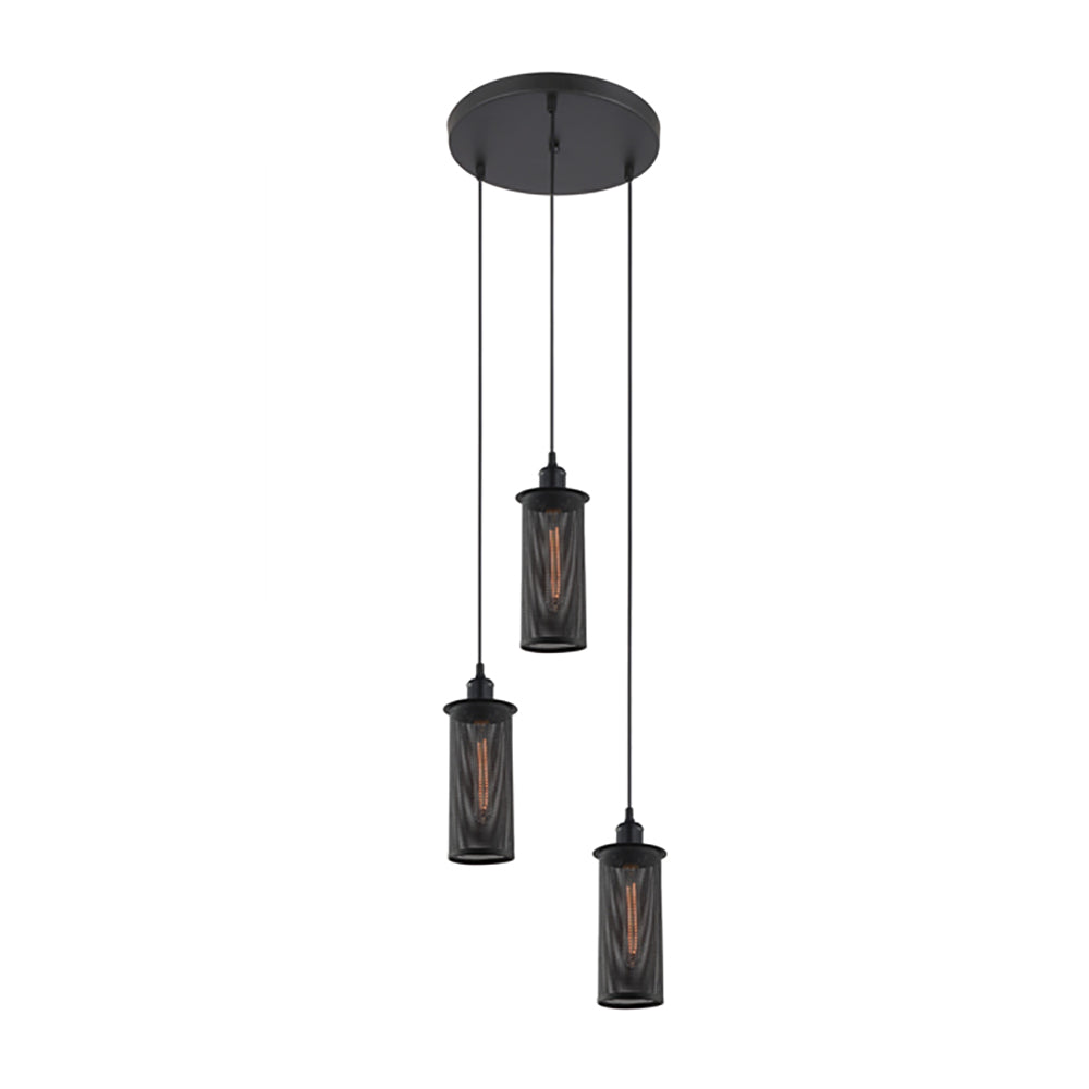Buy Cluster Pendants Australia VENETO Black Mesh Decorative 3 Light Pendant - VENETO1X3BK