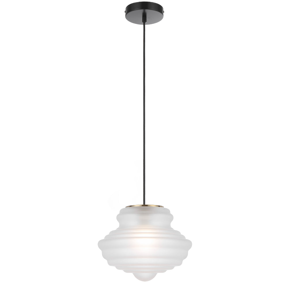 Verdun 265mm Pendant Light Antique Gold & Frost - VERDUN PE26-AGFR