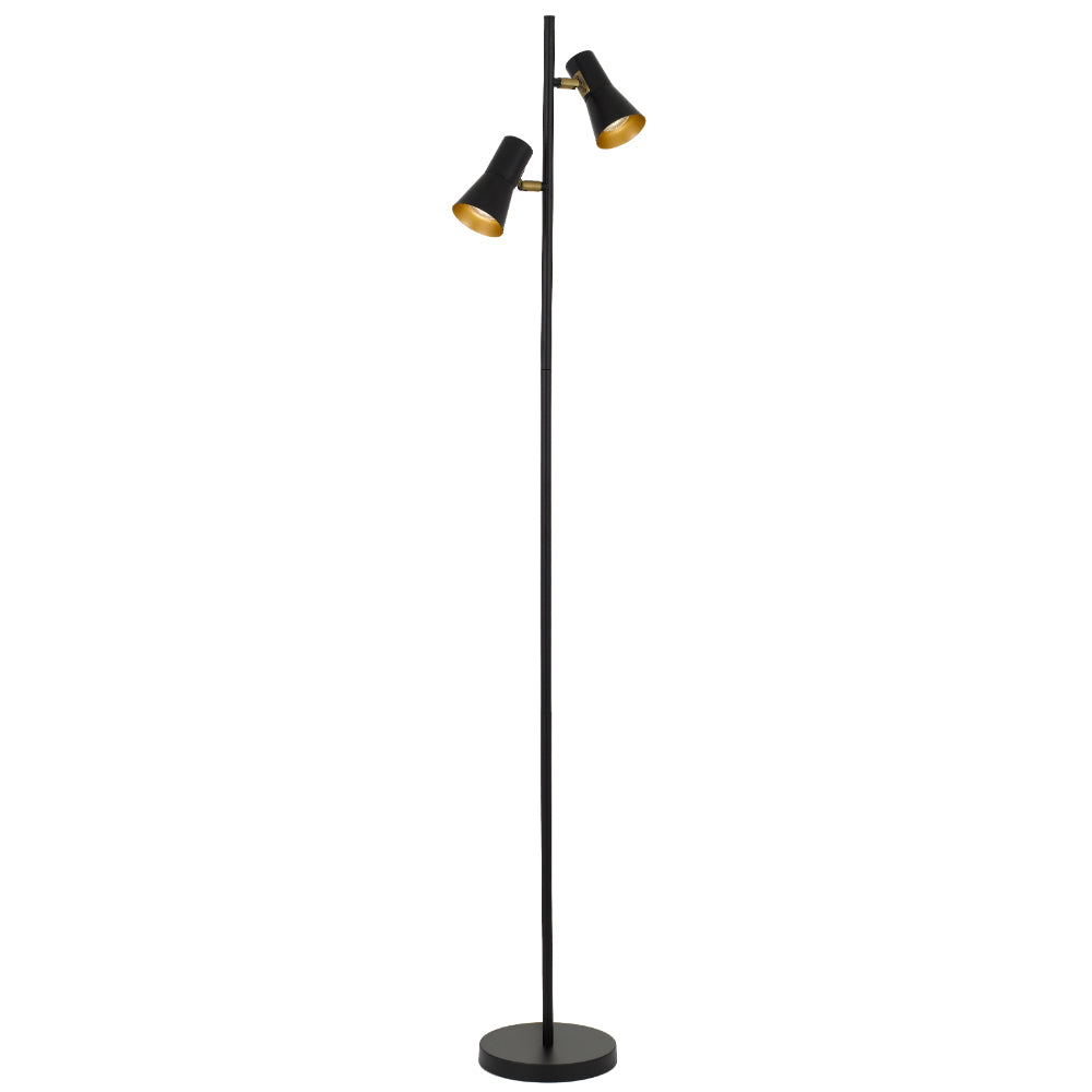 Buy Floor Lamps Australia Verik Floor 2 Lamps Black / Black - VERIK FL-BK
