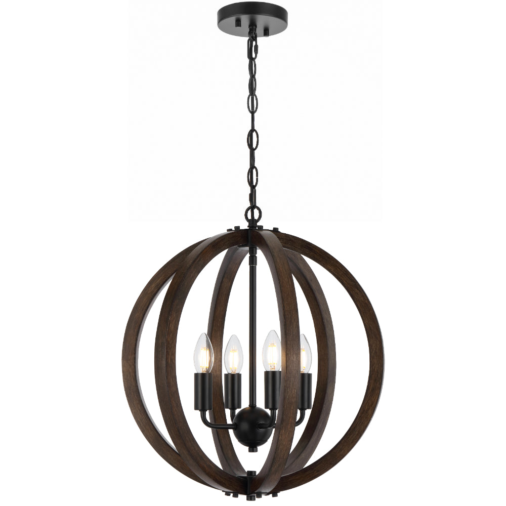 Vestal 4 Light Pendant Black - VESTAL PE4-BK