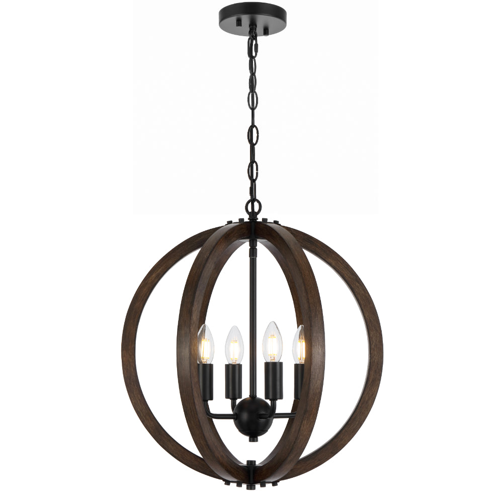 Vestal 4 Light Pendant Black - VESTAL PE4-BK