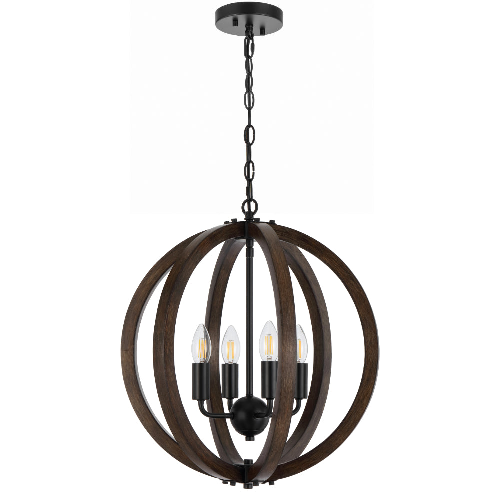 Vestal 4 Light Pendant Black - VESTAL PE4-BK